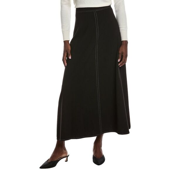 Vince Camuto Womens  A-Line Maxi Skirt, Black - Picture 1 of 3